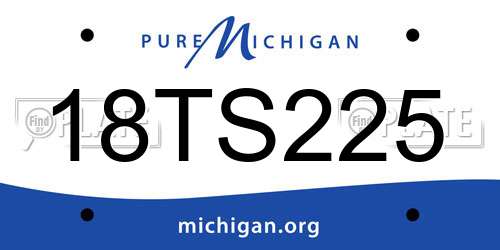 18TS225 Michigan License Plate