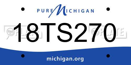 18TS270 Michigan License Plate