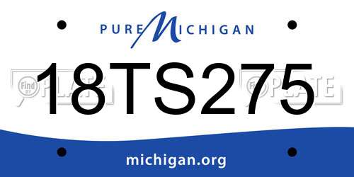 18TS275 Michigan License Plate