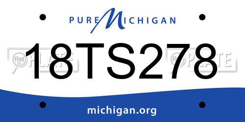 18TS278 Michigan License Plate