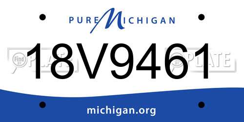 18V9461 Michigan License Plate