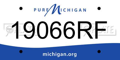 19066RF Michigan License Plate