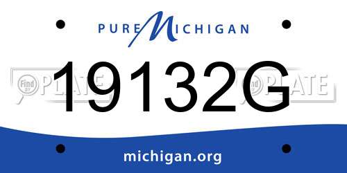19132G Michigan License Plate