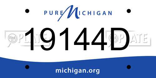19144D Michigan License Plate