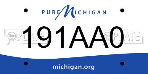 191AA0 Michigan License Plate