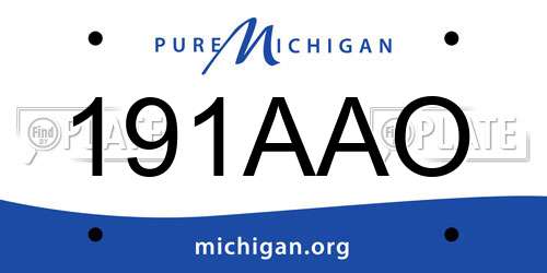 191AAO Michigan License Plate