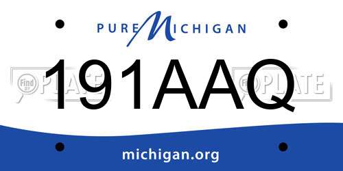 191AAQ Michigan License Plate