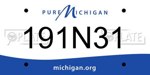 191N31 Michigan License Plate