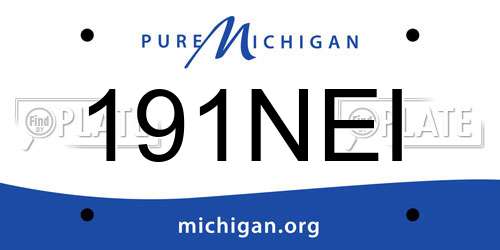 191NEI Michigan License Plate