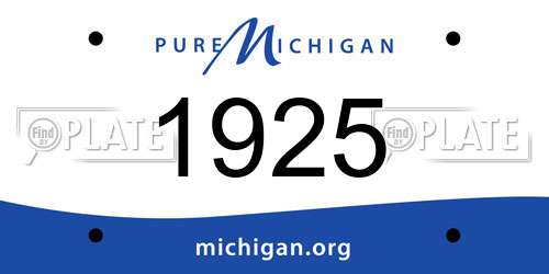 1925 Michigan License Plate