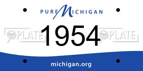 1954 Michigan License Plate