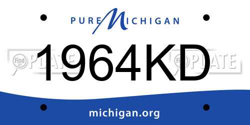 1964KD Michigan License Plate