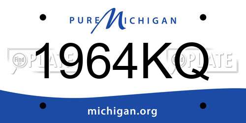 1964KQ Michigan License Plate
