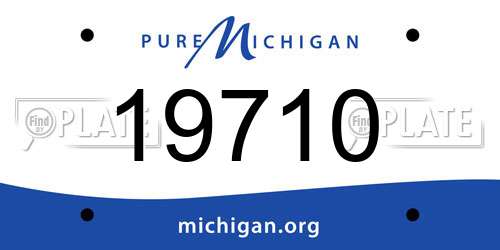 19710 Michigan License Plate