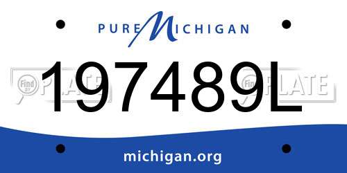 197489L Michigan License Plate