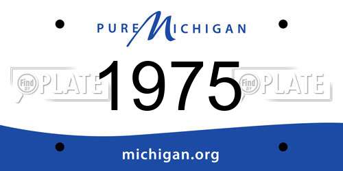 1975 Michigan License Plate