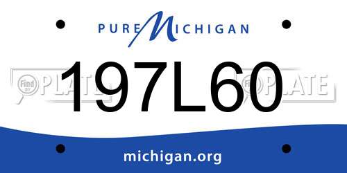 197L60 Michigan License Plate
