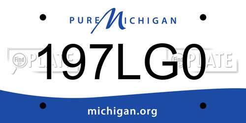 197LG0 Michigan License Plate