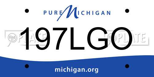 197LGO Michigan License Plate