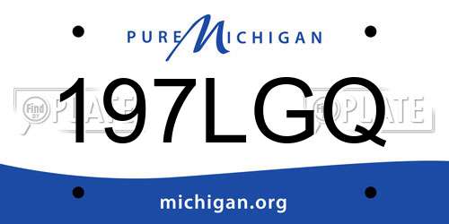 197LGQ Michigan License Plate