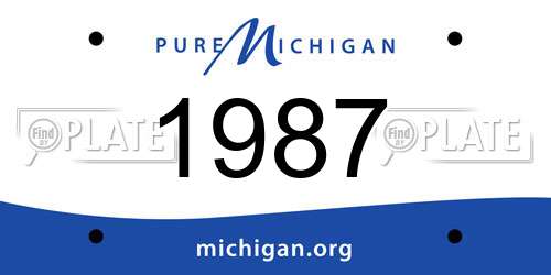 1987 Michigan License Plate