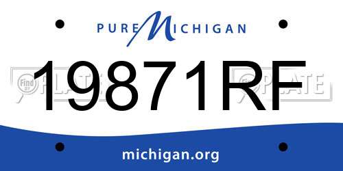 19871RF Michigan License Plate