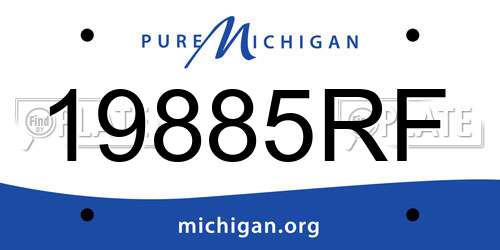 19885RF Michigan License Plate