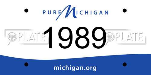 1989 Michigan License Plate