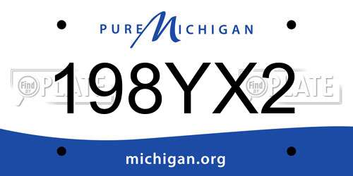 198YX2 Michigan License Plate
