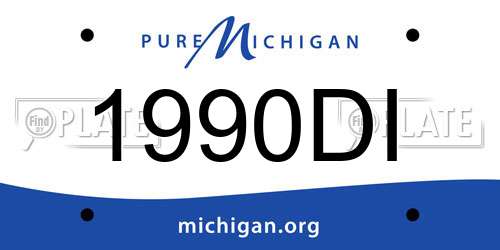 1990DI Michigan License Plate