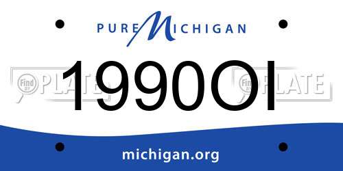 1990OI Michigan License Plate