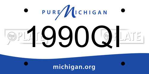 1990QI Michigan License Plate