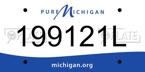 199121L Michigan License Plate