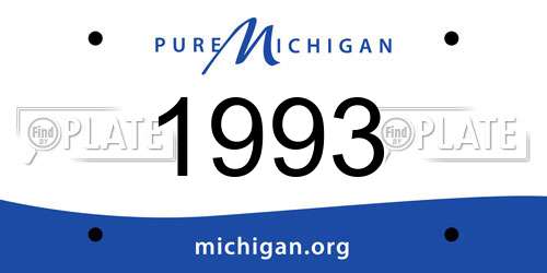 1993 Michigan License Plate