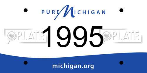 1995 Michigan License Plate