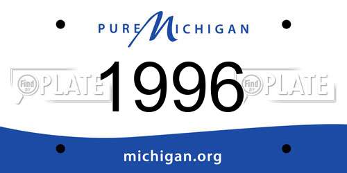 1996 Michigan License Plate