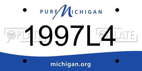 1997L4 Michigan License Plate