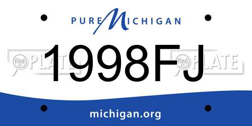 1998FJ Michigan License Plate