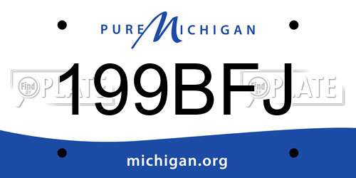 199BFJ Michigan License Plate