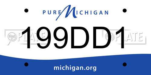 199DD1 Michigan License Plate