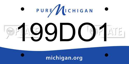 199DO1 Michigan License Plate