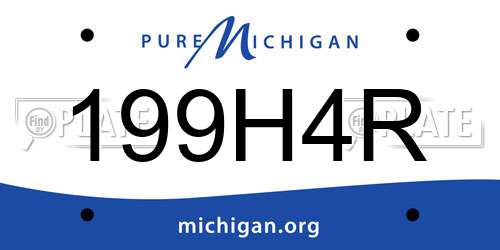 199H4R Michigan License Plate