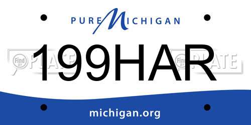 199HAR Michigan License Plate