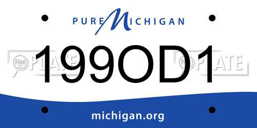 199OD1 Michigan License Plate
