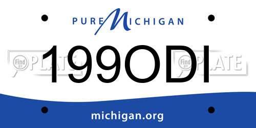 199ODI Michigan License Plate