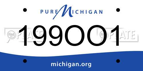 199OO1 Michigan License Plate