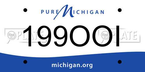 199OOI Michigan License Plate