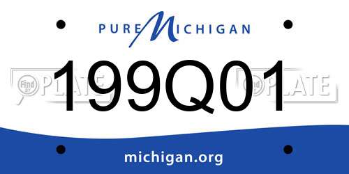 199Q01 Michigan License Plate