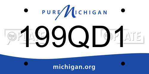199QD1 Michigan License Plate