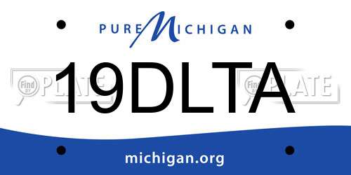 19DLTA Michigan License Plate